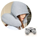 Load image into Gallery viewer, Hooded Travel Neck Pillow