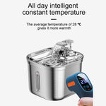 Load image into Gallery viewer, 2.2L Pet Water Dispenser Stainless Steel Cat Water Fountain Automatic Circulation Electronic Pet Supplies Smart Drinking Bowl