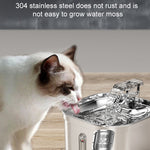 Load image into Gallery viewer, 2.2L Pet Water Dispenser Stainless Steel Cat Water Fountain Automatic Circulation Electronic Pet Supplies Smart Drinking Bowl