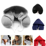 Load image into Gallery viewer, Hooded Travel Neck Pillow
