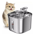 Load image into Gallery viewer, 2.2L Pet Water Dispenser Stainless Steel Cat Water Fountain Automatic Circulation Electronic Pet Supplies Smart Drinking Bowl