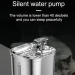 Load image into Gallery viewer, 2.2L Pet Water Dispenser Stainless Steel Cat Water Fountain Automatic Circulation Electronic Pet Supplies Smart Drinking Bowl