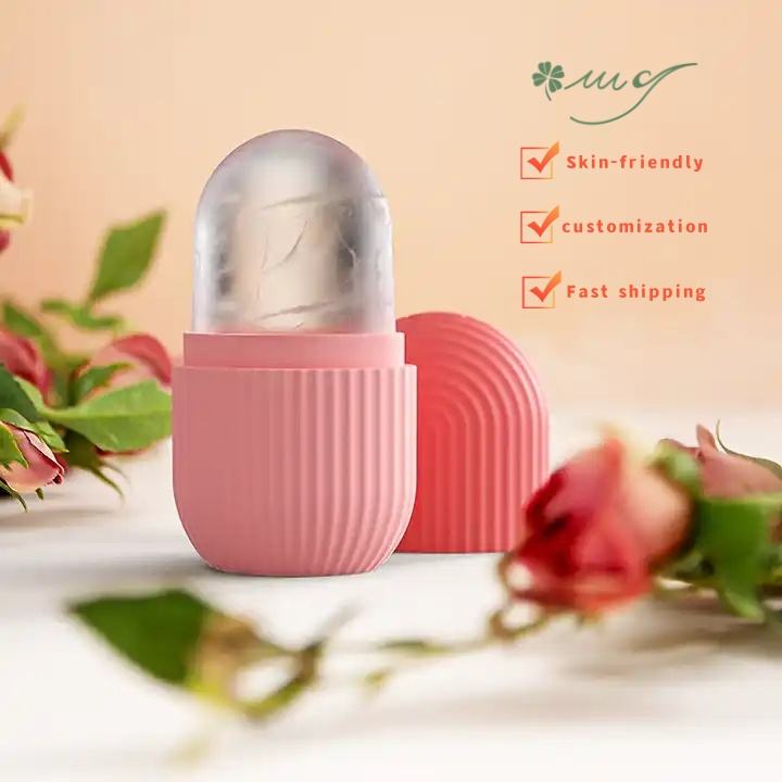 Hot Selling Reusable Silicone Roller for Facial Contouring Ice Cube Massager for Beauty Needleless Frozen Face Globe