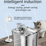 Load image into Gallery viewer, 2.2L Pet Water Dispenser Stainless Steel Cat Water Fountain Automatic Circulation Electronic Pet Supplies Smart Drinking Bowl