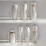 Load image into Gallery viewer, Modern Minimalist White Hemp Rope Ceramic Vase

