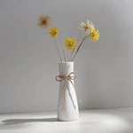 Load image into Gallery viewer, Modern Minimalist White Hemp Rope Ceramic Vase
